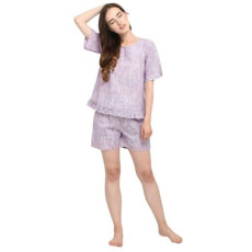 Womens Cotton Solid Short Night Suits